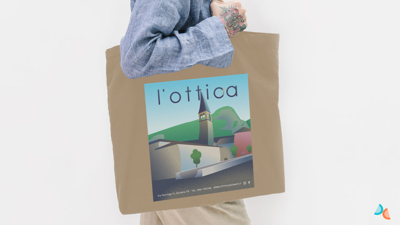 shopping bag per negozio ottica