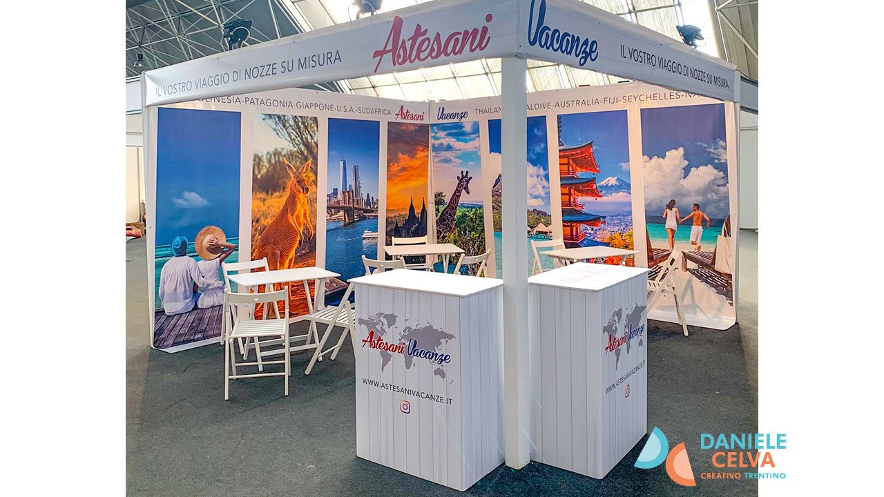 Elemento portfolio allestimento stand agenzia viaggi