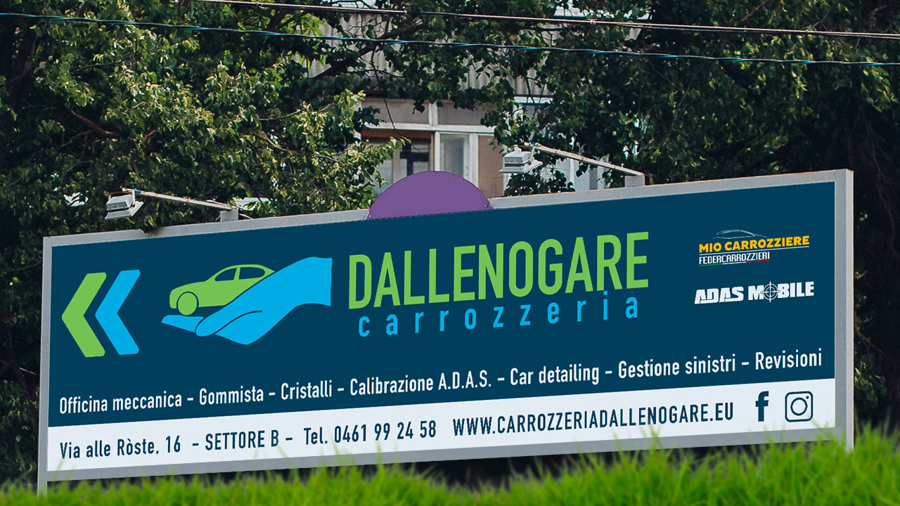 Elemento Portfolio. Banner pubblicitario per carrozzeria Trento